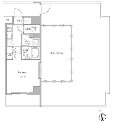 レジディア目黒4　406号室　間取り