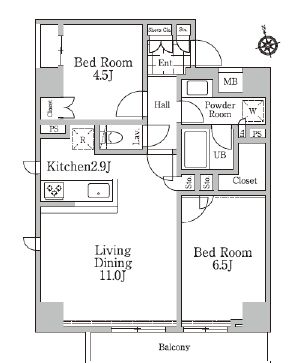 レジディア目黒4　802号室　間取り