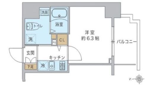スプランディッド品川　602号室　間取り