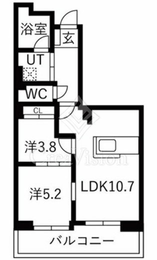 アクティ目黒駅前 2号棟　206号室　間取り