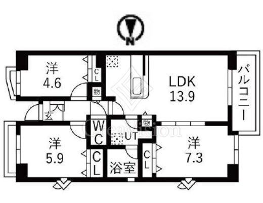 アクティ目黒駅前 2号棟　409号室　間取り