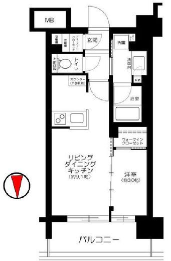 ザ・レジデンス蒲田アイリスコート　205号室　間取り