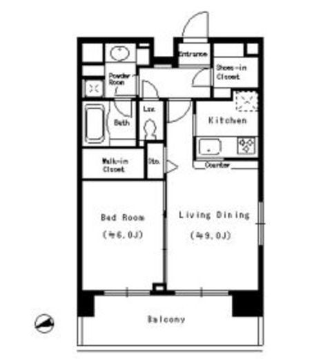 MFPRコート蒲田　1001号室　間取り