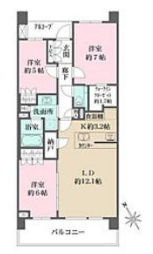 ザ・パークハウス二子玉川ガーデン　309号室　間取り