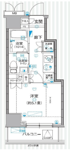 ミテッツァ北品川　702号室　間取り