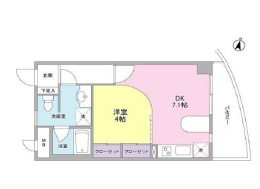 ボヌール都立大学壱番館　208号室　間取り