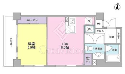 ボヌール都立大学壱番館　204号室　間取り