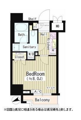 オークスクエア大森　402号室　間取り