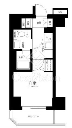 ハーモニーレジデンス品川WEST　901号室　間取り