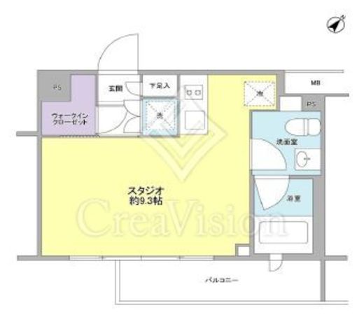 スタイリオ中延2ウエスト　407号室　間取り