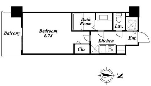 ドゥーエ蒲田　209号室　間取り