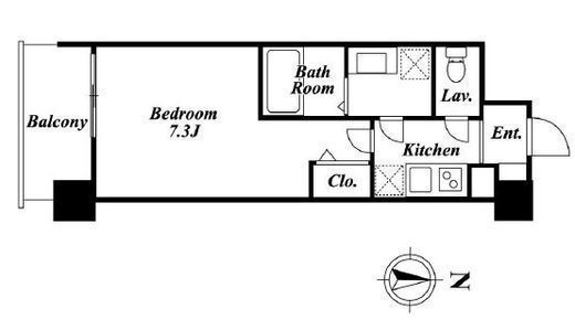 ドゥーエ蒲田　510号室　間取り