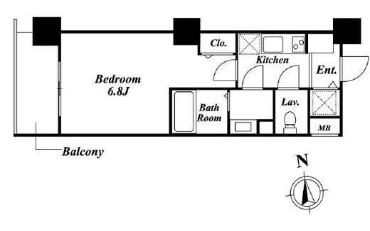 ドゥーエ蒲田　703号室　間取り