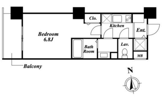 ドゥーエ蒲田　705号室　間取り