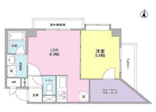 ボヌール都立大学弐番館　309号室　間取り