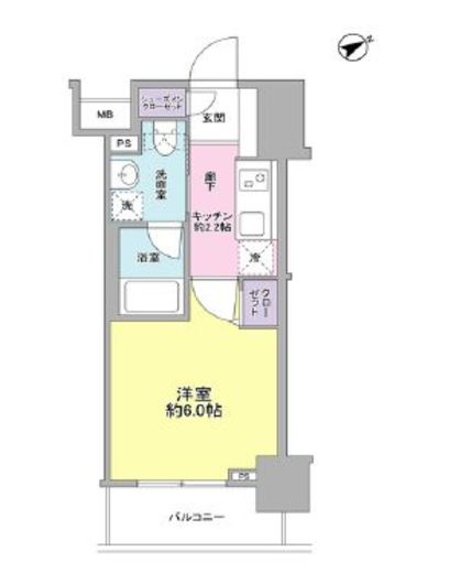 サンピエス大森　1302号室　間取り