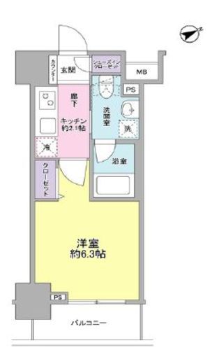 サンピエス大森　903号室　間取り