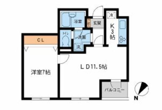 ローレルフラット　209号室　間取り
