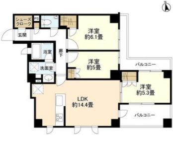 グローリオ長原夫婦坂　401号室　間取り
