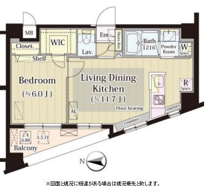 ミアカーサ2　601号室　間取り