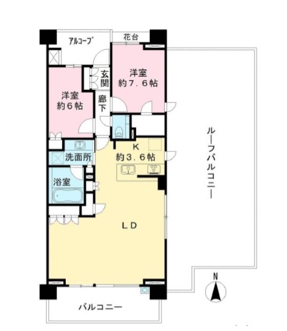 プラウド駒場　813号室　間取り