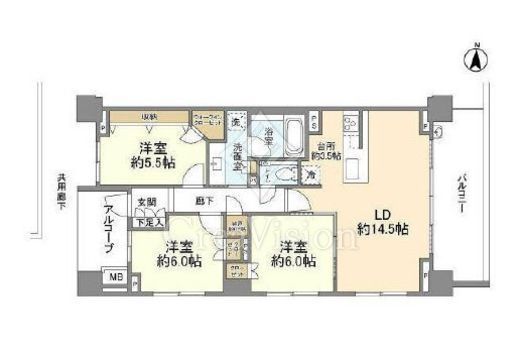 プラウド駒場　312号室　間取り