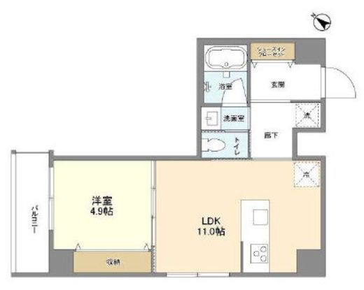 ウェルスクエア中目黒　702号室　間取り