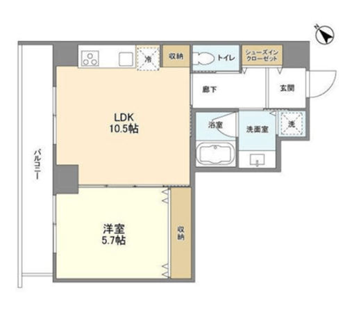ウェルスクエア中目黒　801号室　間取り