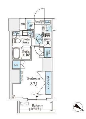 SIL西五反田　108号室　間取り