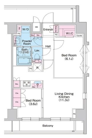 コンフォリア世田谷上馬　901号室　間取り