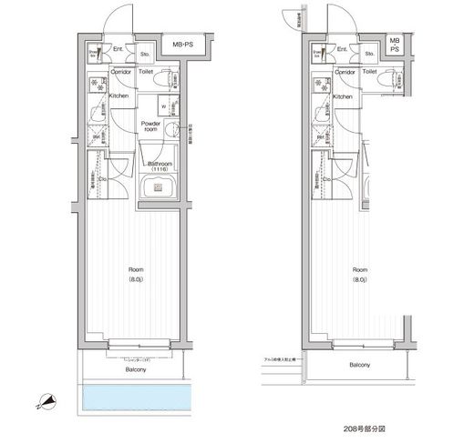 プレミアムキューブジー三軒茶屋　106号室　間取り
