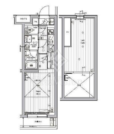 プレミアムキューブジー三軒茶屋　401号室　間取り