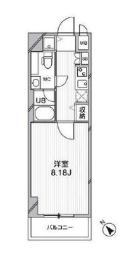 ルクレ西馬込　302号室　間取り
