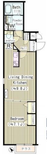 M.G.MARK中目黒　402号室　間取り