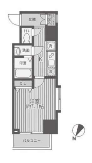 レジディア蒲田　1210号室　間取り