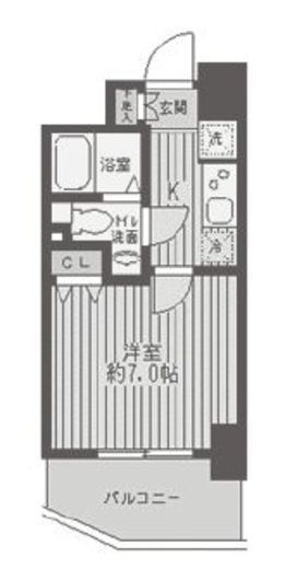 レジディア蒲田　1306号室　間取り