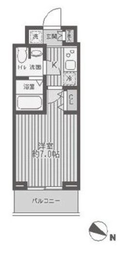 レジディア蒲田　403号室　間取り