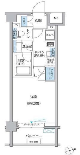 プラネソシエ大森山王　209号室　間取り