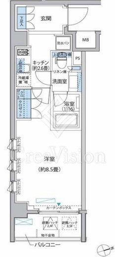 プラネソシエ大森山王　407号室　間取り