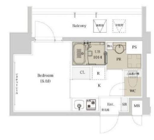 エスタート品川戸越2　612号室　間取り