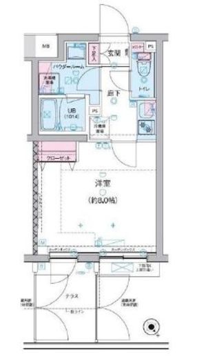 ジェノヴィア三軒茶屋グリーンヴェール　106号室　間取り