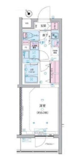 GENOVIA三軒茶屋 green veil　203号室　間取り