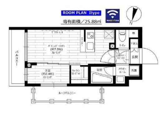グランドコンシェルジュ三宿アジールコート　309号室　間取り