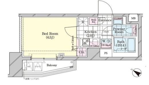 シェル品川戸越　702号室　間取り