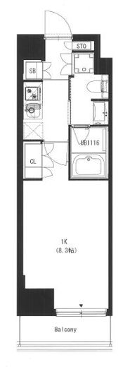 大森ウエスト　404号室　間取り
