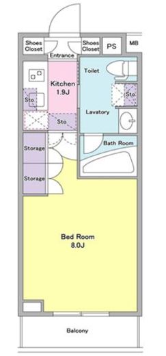 アジールコート西馬込　105号室　間取り
