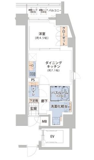ボヌールステージ笹塚　201号室　間取り