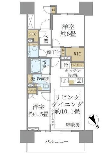 ザ・ガーデンテラス目黒　1204号室　間取り