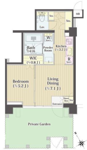 パークティアラ北馬込　101号室　間取り