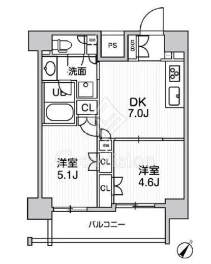 JMFレジデンス北品川　1105号室　間取り